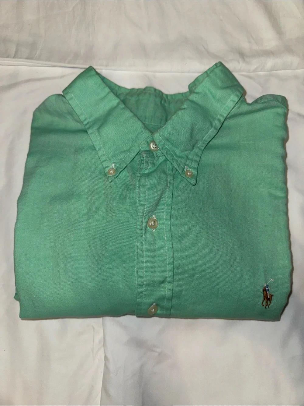 Ralph Lauren Men’s Mint Green Button-Down Oxford Shirt